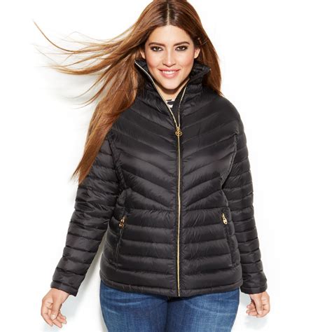 michael kors plus size packable down coat|michael kors packable down fill.